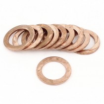 10pcs 20mm Inner 30mm Outer Dia Copper Flat Washer Spacer Seal Ring Fasteners