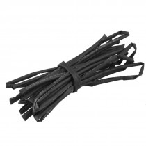 Ratio 2:1 5mm Dia Black Polyolefin Heat Shrinkable Tube 6M 19.7Ft