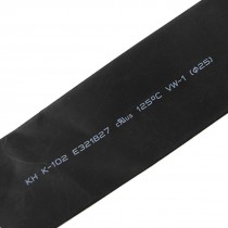 Black 25mm Diameter Polyolefin 2:1 Halogen-Free Heat Shrink Tubing 1M 3.3Ft
