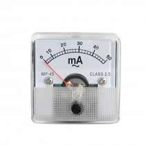 AC 0-50mA Current Panel Square Plastic Housing Ammeter