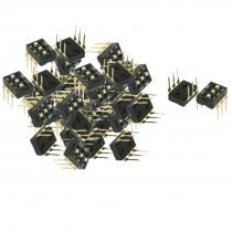 50 Pcs 2.54mm Pitch 3 Position Slide Type DIP Switches