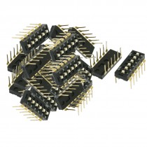28 Pcs 2.54mm Pitch 6 Position Slide Design DIP Switches