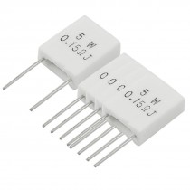 5 x 5W 0.15 Ohm 5% Radial Lead Ceramic Cement Power Resistors