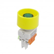 DC 24V Green Lamp 1NO 1NC Latching Panel Mount Push Button Switch 660V 10A