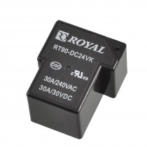 Black Plastic Shell 24V DC Power Relay RT90-DC24VK Model