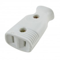 LK4615 White Plastic Housing AC 125V 15A 2 Pin Socket