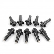 Screw Cap Panel Mounted 7 x 45mm Fuse Holder Blk 10 Pcs