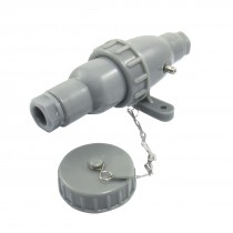 AC 500V 10A 3P+E Water Resistant Marine Plug Socket Set Gray CTF3-2/CZF3-2