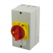 Latching AC 690V 40A 11KW 2 Position Cam Combination Changeover Switch w Base