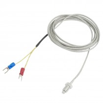 E Type 8mm Thread Probe Thermocouple Temperature Sensor 2 Meters 800 Celsius