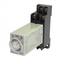 DC 24V H3Y-2 0-10S DPDT 8 Pins Power on Time Delay Relay w Socket