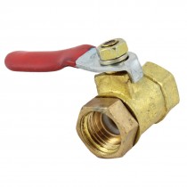 Red Lever Handle 11mm Female to Female Thread Brass Gas Ball Valve