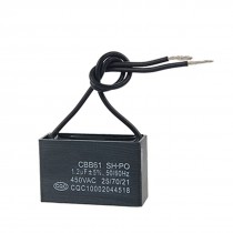 1.2uf 450VAC 50/60Hz 2 Wire Fan Capacitor CBB61 1.2MFD