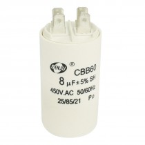 CBB60 8uF AC 450V 4 Pin Polypropylene Film Motor Capacitor for Washing Machine