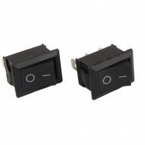 2pcs AC 6A/250V 10A/125V 3 Pin ON-ON 2 Position SPDT Snap-in Boat Rocker Switch