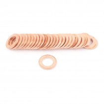 50pcs Copper Crush Washer Flat Ring Gasket Fitting 12mmx20mmx2mm
