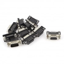 10 Pcs RS232 Serial DB9 9pin Male Female Solder Connector Jack Socket for PCB
