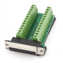 DB25 Female Adapter Plate Signal Module RS232 Serial to Screw Terminal Connector