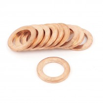 10pcs 14mmx22mmx2mm Copper Flat Washer Ring Line Seal Fastener Fitting