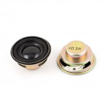 2 Pcs Multimedia 3W 3 Watt 4 Ohm 40mm Dia Aluminum Internal Magnet Speaker