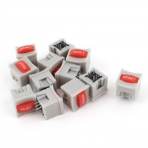 10 Pcs Latching Tact Tactile Push Button Key Switch Self Lock 6 Pin 14 x 14mm