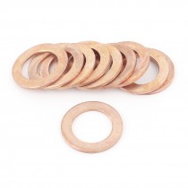 Copper Crush Washer Flat Ring Gasket Fitting 16mmx25mmx1 5mm 10pcs