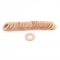 50Pcs Copper Crush Washer Flat Ring Gasket Fitting 6mmx12mmx1mm