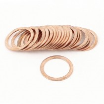 20pcs Flat Ring Copper Washer Gasket 21mmx27mmx1mm