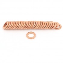50pcs 2mm Thickness Copper Flat Washer Ring Sealing Fitting Gaskets