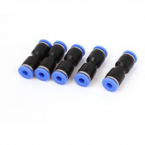 4mm to 4mm One Touch Ends Straight Pneumatic Quick Fitting Connector 5 Pcs
