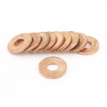 10pcs 7mmx18mmx2mm Copper Flat Washer Ring Oil Brake Line Seal Fitting Fasteners