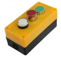 DC 12V Red White Signal Lamp Green Cap Momentary Switch Push Button Station