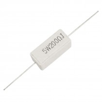 200 Ohm 5W Watt 5% Axial Ceramic Cement Resistor x10pcs