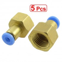 5 Pcs 4mm Push in Quick Joint Air Pneumatic Connectors Fittings