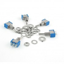 5 Pcs 6A-120VAC 3A-250VAC SPDT 3 Pin 2 Position Toggle Switch