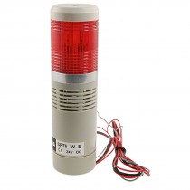 DC 24V Industrial Red Flashing Light Signal Tower Stack Lamp 90dB