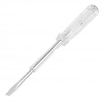 AC 100-500V 4mm Slotted Tip Voltage Tester Electroprobe Screwdriver Clear White