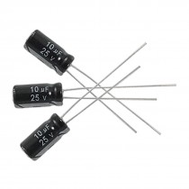 10 x Radial Lead 5x11mm 10uF 25V 105C Electrolytic Capacitor