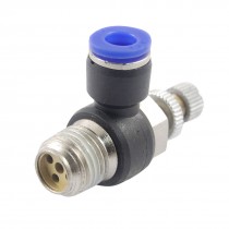 13mm Threaded Pneumatic Speed Controller for 6mm Diameter Tube