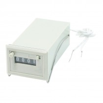 CSK4-DKW AC 220V 4 Digits 2 White Wire Lockable Electronmagnetic Counter