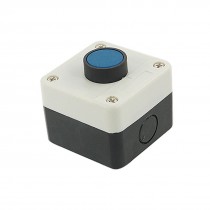 AC 400V 10A 1NO Blue Momentary Flat Push Button Switch