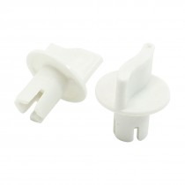 2 Pcs White Plastic Electric Fan Speed Control Turning Knob