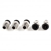 5 Pcs 1 8" PT Male Thread 8mm Push in Joint Pneumatic Connector Quick Fitting