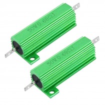 50W 0.68 Ohm Screw Tap Mounted Aluminum Housed Wirewound Resistors 2 Pcs
