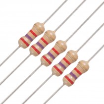 50 x 1/4W 250V 2.7K 2K7 Axial Lead Carbon Film Resistor