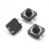 DC12V 0.2A 11x12x12mm Panel PCB Mount Momentary 4 Terminal Tact Switch 3 Pcs