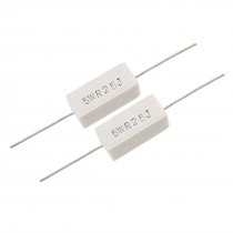 10 x 5 Watt 0.25 Ohm 5% Wirewound Ceramic Cement Resistors