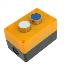 Blue White Cap Momentary Action Push Button Station AC 240V 3A