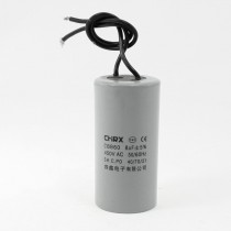 CBB60 AC 450V 8uF Polypropylene Film Motor Running Capacitor Gray