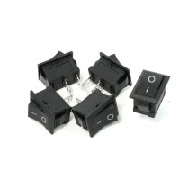 5 Pcs AC 6A/250V 10A/125V SPST 2 Pins I/O Snap In Boat Rocker Switch